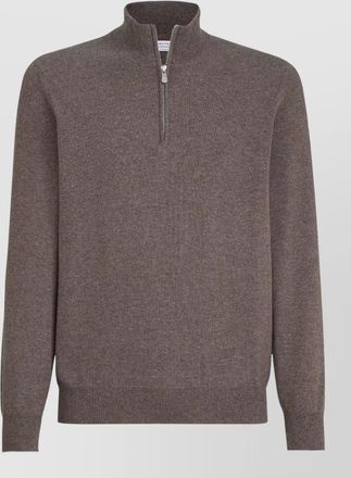 Brunello Cucinelli knitwear high collar long sleeves ribbed trim