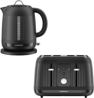 Kenwood Dawn 1.7L Kettle & 4 Slice Toaster Set, Midnight Black