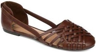Journee Collection JOURNEE Ekko Weave Flat in Brown at Nordstrom Rack, Size 9.5