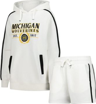 Gameday Couture Mens Gameday Couture Cream Michigan Wolverines Down, Set, Go Hoodie and Shorts Lounge Set at Nordstrom, Size X-Large