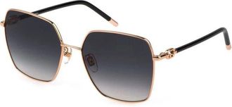 Furla Gouden Metalen Zonnebril - Dames - Zonnebrillen - Geel - ONE Size - Accessoires