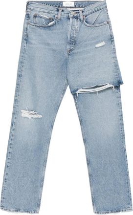 A Gold E Ripped Cotton Jeans