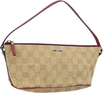 Gucci Pre-owned Mini Bags, female, Beige, Size: ONE SIZE Pre-owned GG Canvas Mini Hand Bag