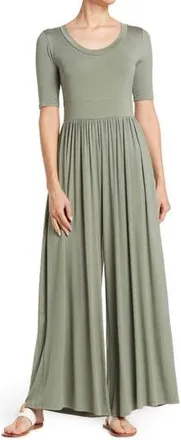 West K Elbow Sleeve Wide Leg Jumpsuit in Lt Olive at Nordstrom Rack, Size X-Small
