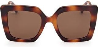Max Mara Square Sunglasses in Dark Havana /Brown at Nordstrom Rack