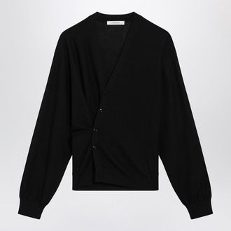 Christophe Lemaire Asymmetric Wool-Blend Cardigan