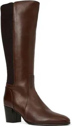 Aquatalia Frisa Waterproof Knee High Boot in Chocolate Leather at Nordstrom, Size 10.5