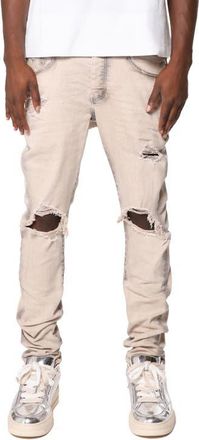 Purple Ripped Skinny Jeans in Tan at Nordstrom, Size 28