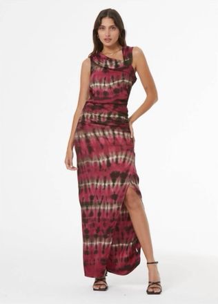 Young Fabulous & Broke Gimlet Maxi Dress In Tie Dye Garnet