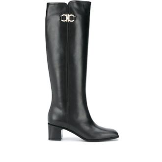 Ferragamo Gancini Knee-High Boots