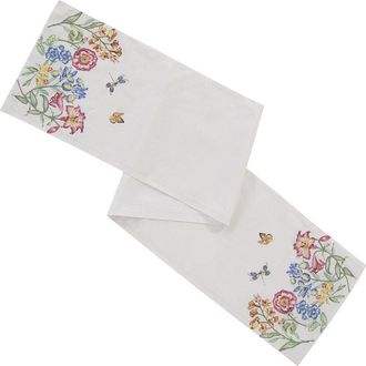 Lenox Butterfly Meadow Garden Embroidered Runner