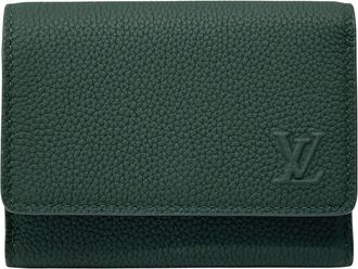 Louis Vuitton Green Leather Wallet (Tri-Fold) (Pre-Owned)