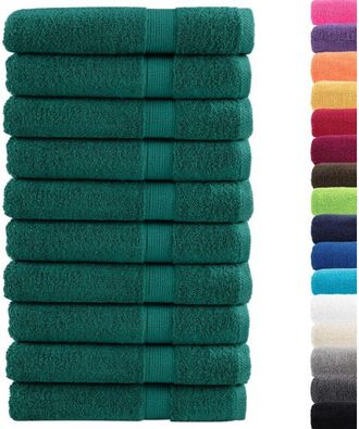 vidaXL Toallas premium solund 10 unidades verde 100x200 cm 600 gsm Vidaxl