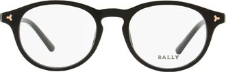 Bally BY5032 Oval Acetate Eyeglasses - Black