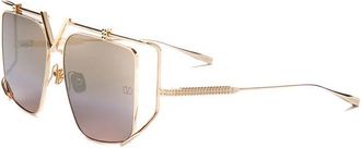 Valentino Brown Gradient/Gold Flash Irregular Ladies Sunglasses VLS-116 B 59