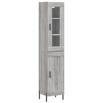 Berkfield Home Highboard Grey Sonoma 34.5x34x180 cm Engineered Wood