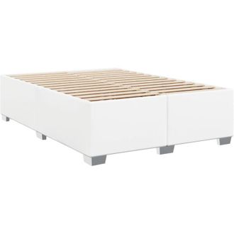 vidaXL Estructura De Cama Sin Colch&oacute;n Cuero Sint&eacute;tico Blanco 160x200cm Vidaxl