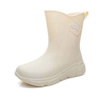 Generic Rain Boots For Women Fashion Outside Wear Thick Bottom Shoes Outdoor Car Wash Kitchen Non Slip Rubber Shoes Ladies Waterproof Fashion Ankle Rain Boots