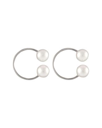 Splendid Pearls Silver 7-7.5Mm Pearl Earring Cuffs