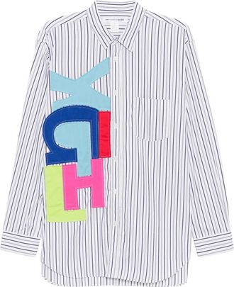 Comme Des Garçons Camicia a righe - Bianco