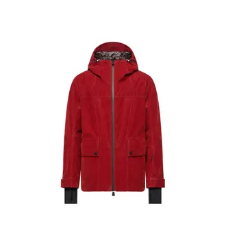 Moncler Moncler Airolo Corduroy Insulated Hooded Ski Jacket, Men, Red, Size: 2