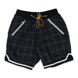 Rhude Blue Plaid Shorts
