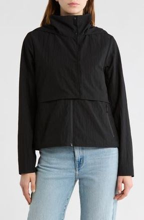 Bernardo Shiny Textured Crepe Jacket in Black at Nordstrom Rack, Size X-Small