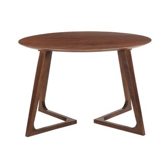 Miliboo Mesa Redonda De Dise&ntilde;o De Madera Maciza 115 Cm Bandol