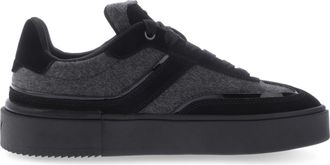 DKNY Womens Bethan Lace Up Trainers in Black Grey Leather - Size UK 3.5