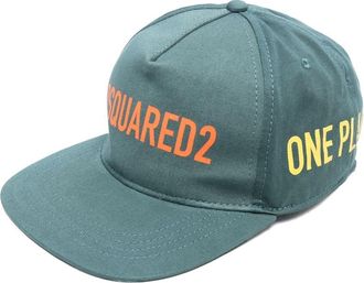 Dsquared2 logo-print cotton cap - men - Cotton - One Size - Green