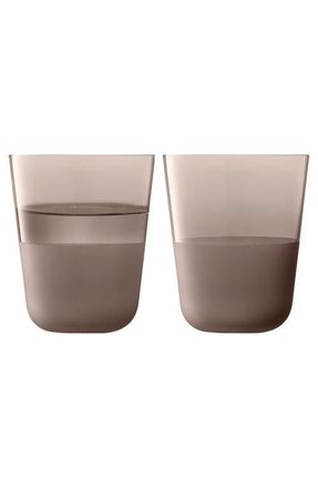LSA Arc Contrast Set of 4 Tumblers in Brown at Nordstrom