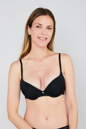 Joop T-Shirt-BH JOOP Beautiful, Damen, Gr. 70, Cup A, schwarz, Obermaterial: 52% Polyamid, 40% Polyester, 8% Elasthan, unifarben, Basic, comfort fit, BHs T