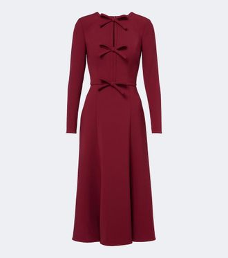Carolina Herrera Vestido midi de crep&eacute; con lazo