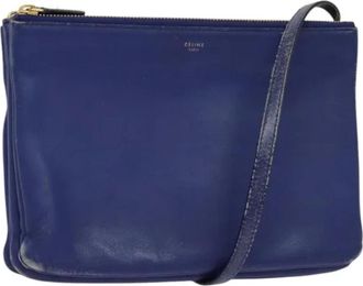 Celine Pre-owned Leather celine-bags - Dames - Vintage Schoudertas - Blauw - ONE Size - Leer - Vintage
