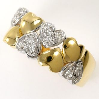 C&A White Gold Yellow Gold Yellow Gold (18K) White Gold (18K) Band Ring (Pre-Owned)