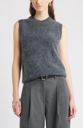 Nordstrom Brushed Cashmere Sweater Vest in Grey Onyx Heather at Nordstrom Rack, Size Xx-Large