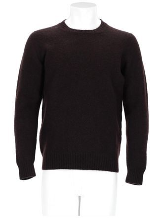 Drumohr Brown Crewneck Lambswool Sweater