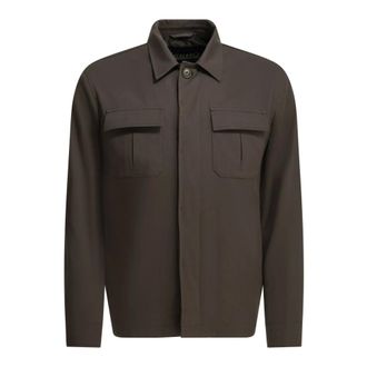 Herno Katoenen overshirt-jas - Heren - Jassen - Bruin - Maat: 2XL Katoen