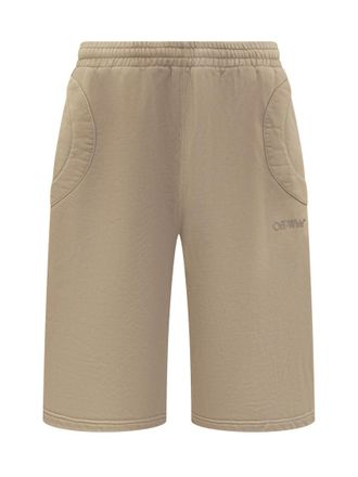 Off-white Beige Logo Shorts