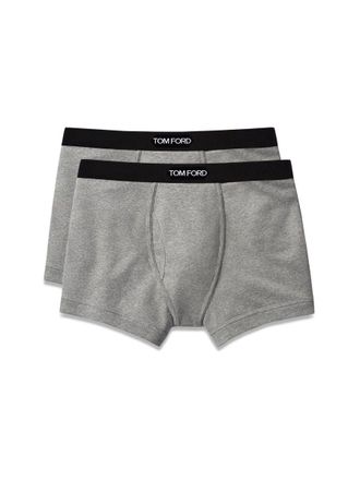 Tom Ford Set Of 2 Logo-Waistband Cotton Boxer Briefs Clothing