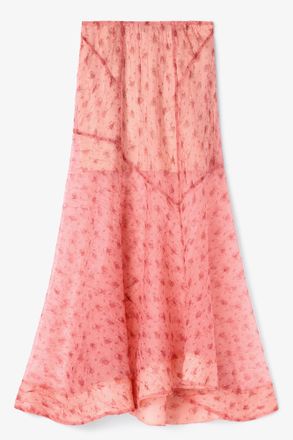 Ganni Skirt in Printed Shibori Organza - Size 8/10 Lantana