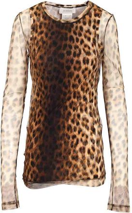 Sportmax Bi-Material Animalier Top