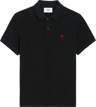 Ami Logo-embroidered Polo Shirt