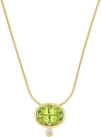 Bony Levy 18K 2.01 Ct. Tw. Diamond & Peridot Necklace