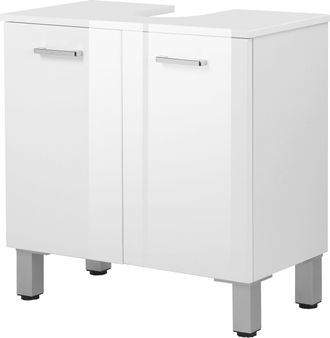 WELLTIME Waschbeckenunterschrank »Florenz,Breite 60cm, 2 Tür, 2 Fächer, mit Siphonausschnitt, MDF-Front« in verschiedenen Farben erhältlich, Badmöbel, Badschra