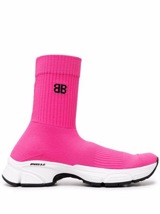 Balenciaga Speed 3.0 sock-style sneakers - women - Fabric/Fabric/Rubber - 38 - Pink