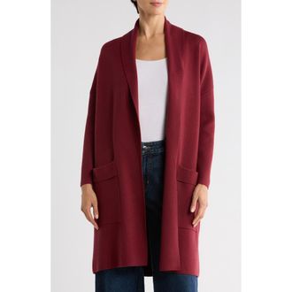 By Design Alicia Open Front Long Cardigan in Cordovan at Nordstrom Rack, Size X-Large