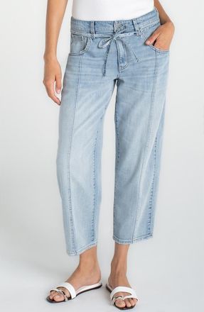 Liverpool L.A. Beach Comber Drawstring Ankle Wide Leg Jeans in Echo Lake at Nordstrom, Size 16