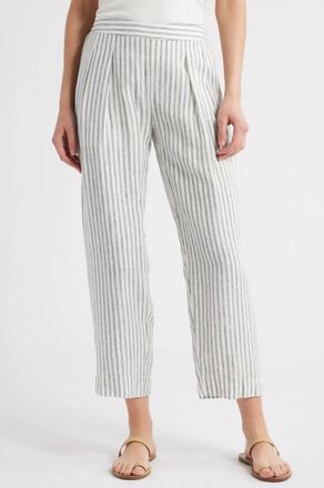 Nation Ltd Grayson Pant In Linen Stripe