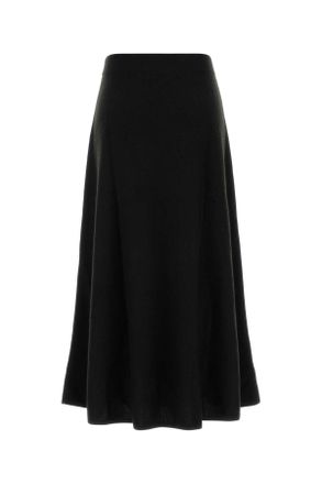 Lisa Yang Womens Black Cashmere Torie Skirt Exterior: Gonne